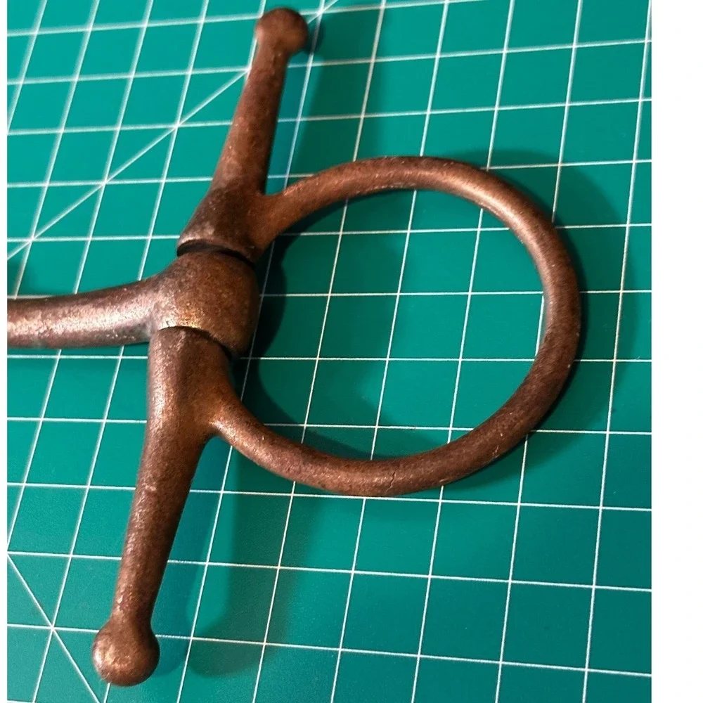 Vintage Iron Full Cheek Snaffle Horse Bit Rustic Equestrian Tack 5 Inch Mouth